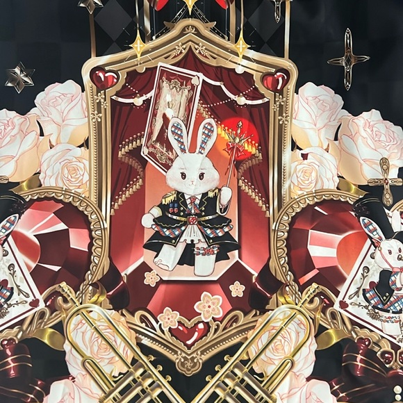 Cat Highness Bunnies Band Multicolors Festival Sweet Lolita JSK Jumper Dress ❤️ - Picture 10 of 12